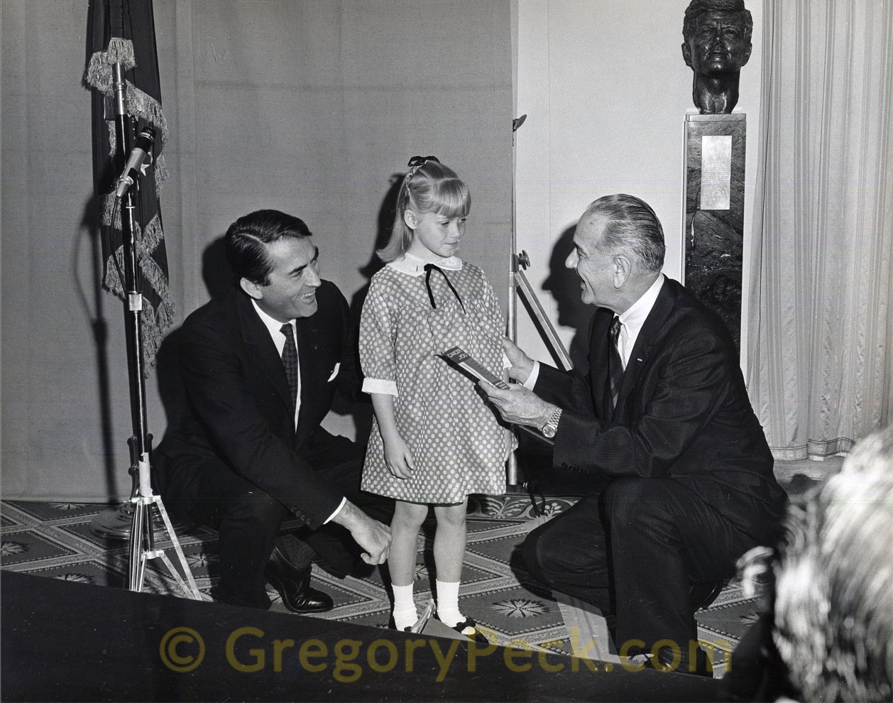 With Lyndon B. Johnson